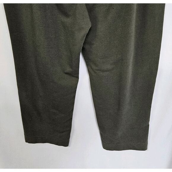 Pure Jill Slim Leg Cropped Olive Green Cotton Modal Blend Pull On Pants Medium - Picture 6 of 8